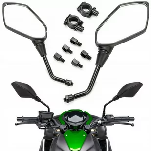 LUSTERKA DO SKUTERA MOTOCYKLA QUADA ATV UNIWERSALNE M8 M10 OBEJMY REDUKCJE - Części motocyklowe - miniaturka - grafika 1
