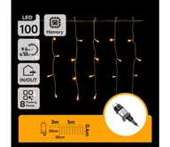 Lampy ogrodowe - Aigostar - Zewnętrzny łańcuch świąteczny LED 100xLED/8 funkcji 5x0,4m IP44 ciepła biała - miniaturka - grafika 1