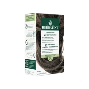 Herbatint Trwała farba do włosów 6C ciemny blond popiół – 170 ml, bez amoniaku, optymalne pokrycie siwych włosów, testowany dermatologicznie, z 8 ekstraktami naturalnymi - Farby do włosów i szampony koloryzujące - miniaturka - grafika 1