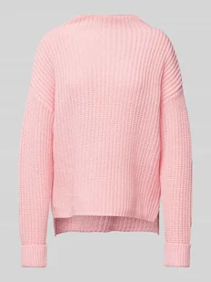 Sweter z dzianiny z golfem model ‘SELMA’ - Swetry damskie - miniaturka - grafika 1