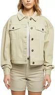 Kurtki damskie - Urban Classics Damska kurtka dżinsowa Oversized Colored Denim Jacket, trawa softseagrass, XS - miniaturka - grafika 1