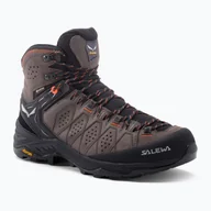 Buty trekkingowe męskie - Buty trekkingowe męskie Salewa Alp Trainer 2 Mid GTX brązowe 00-0000061382 - miniaturka - grafika 1