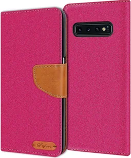 Etui na telefon komórkowy Samsung Galaxy S10+ etui z klapką etui ochronne pokrowiec z tkaniny - Etui i futerały do telefonów - miniaturka - grafika 1