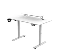 Biurka gamingowe - Ultradesk HIGHLANDER 120cm Regulacja wysokości Biały - miniaturka - grafika 1