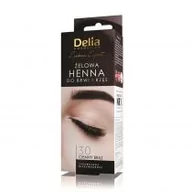 Akcesoria i kosmetyki do stylizacji brwi - Delia COSMETICS HENNA DO BRWI ŻELOWA 3.0 CIEMNO BRĄZOWA 1OP - miniaturka - grafika 1