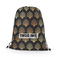 Plecaki worki - WORKO-PLECAK z Twoim imieniem Złota geometria 11 112 - miniaturka - grafika 1