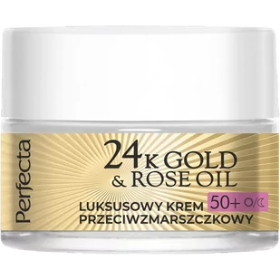 Perfecta 24K Gold&Rose Oil Luksusowy krem przeciwzmarszczkowy na dzień i na noc 50+ - Kremy do twarzy - miniaturka - grafika 2