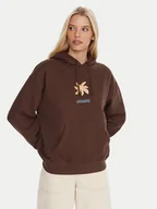 Bluzy damskie - Quiksilver Bluza EQWFT03189 Brązowy Regular Fit - miniaturka - grafika 1