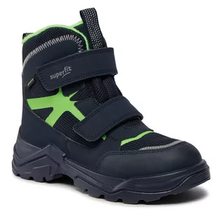 Buty dla chłopców - Śniegowce Superfit GORE-TEX 1-002022-8000 D Blue/Lightgreen - grafika 1