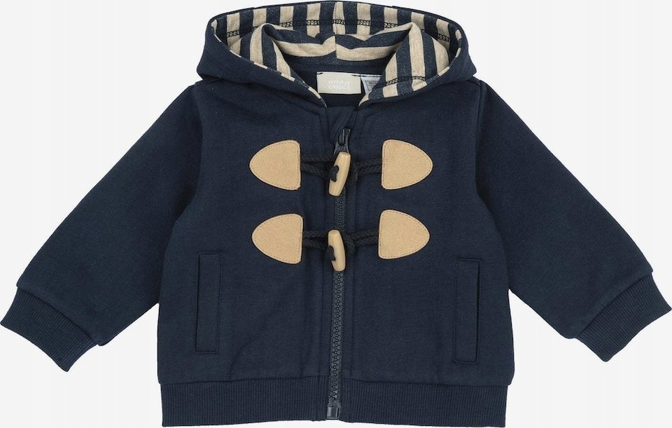 CHICCO GRANATOWA BLUZA DZIECIĘCA Z ZAPIĘCIEM NA ZAMEK I KOKARDKĄ 76 7AA