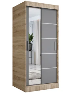 Szafa przesuwna dąb sonoma + antracyt G1-H38 - Szafy - miniaturka - grafika 1