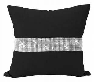 Poszewka Dekoracyjna 40X40 Czarna Z Cyrkoniami Duży Wybór Kolorów - Poszewki na poduszki - miniaturka - grafika 1