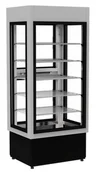 Szafy i witryny chłodnicze - Szafa chłodnicza przeszklona cukiernicza CEBEA SELENA WCh-3/C SREBRNA - miniaturka - grafika 1