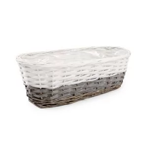 Balkonówka / skrzynka balkonowa na kwiaty owalna 48 x 21 x 15 cm - Donice - miniaturka - grafika 1