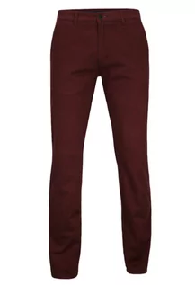 Spodnie męskie - Eleganckie, Męskie Spodnie PIONEER, typu Chinos, Bawełniane, Bordowe - Pioneer - grafika 1
