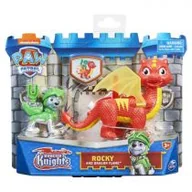 Figurki dla dzieci - Spin Master Figurki Psi Patrol Odważni Rycerze Rocky + Smok - miniaturka - grafika 1