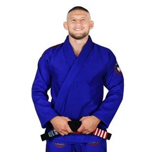 Kimono do brazylijskiego jiu jitsu Ground Game Wizard niebieskie - Kimona, stroje i obuwie - miniaturka - grafika 1