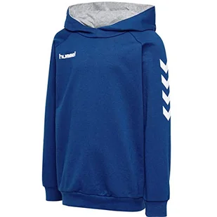 Hummel Męska bluza z kapturem Hmlgo Kids Cotton Hoodie niebieski niebieski (True Blue) 116 - Bluzy męskie - miniaturka - grafika 1
