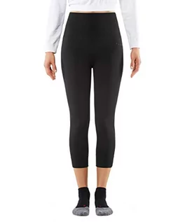 Spodnie damskie - Falke Cellulite Control 7/8 damskie spodnie do biegania z kompresją, Shape Legging z włókien funkcyjnych, 1 sztuka, legginsy czarne, różne rozmiary czarny czarny (Black 3000) S 38348 - grafika 1