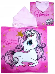 Ponczo kąpielowe z kapturem ręcznik Unicorn Jednorożec Microfibra - Okrycia kąpielowe dla dzieci - miniaturka - grafika 1