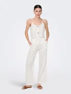 Spodnie damskie - JDY Spodnie w kolorze białym - miniaturka - grafika 1