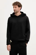 Bluzy męskie - Alpha Industries bluza męska kolor czarny z kapturem gładka 156335.03 - miniaturka - grafika 1