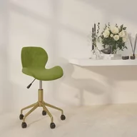 Krzesła - vidaXL Obrotowe krzesło stołowe jasnozielone obite aksamitem 335508 - miniaturka - grafika 1