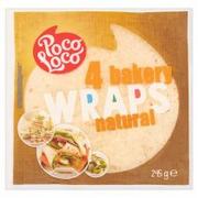 Inne pieczywo - Poco Loco Tortilla pszenna Wraps Natural 25 cm 4 szt. - miniaturka - grafika 1