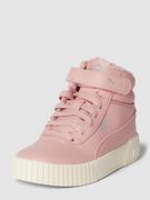 Buty dla dziewczynek - Sneakersy wysokie z detalem z logo model ‘Carina’ - miniaturka - grafika 1