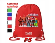 Torby szkolne - WOREK SZKOLNY NA WF TRENING SPORTOWY Z NADRUKIEM ROBLOX - IMIĘ - miniaturka - grafika 1