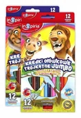 Kredki, ołówki, pastele i pisaki - Kredki Inspiria Ołówkowe Trójkątne Jumbo 12 Kolorów Schemat - miniaturka - grafika 1