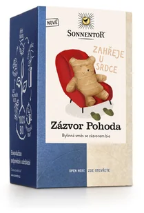 Sonnentor - Ginger Pohoda, herbata w torebkach, ekologiczna, 18 szt. - Herbata - miniaturka - grafika 1