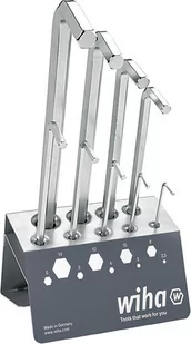Zest.kluczy trzpien.,kat.352VB1 w stojaku, niklowanych 2,5x14mm Wiha - Zestawy narzędziowe - miniaturka - grafika 1