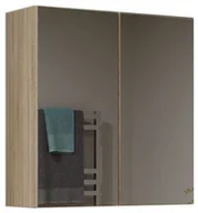 Szafki łazienkowe - Dwudrzwiowa szafka nad umywalkę z lustrem dąb sonoma N7-Z95 - miniaturka - grafika 1