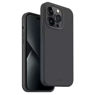 Uniq Etui etui Lino Hue do iPhone 14 Pro Max 6,7" Magclick Charging szary/charcoal grey - Etui i futerały do telefonów - miniaturka - grafika 1