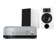 Zestawy stereo - Yamaha R-N1000A (srebrny) + Tesi 3 (biały) - miniaturka - grafika 1