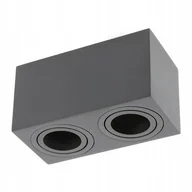 Oprawy, klosze i abażury - Oprawa sufitowa Aveiro Duo Bis 160x80x85mm 2x20W kwadratowa czarna IP20 - miniaturka - grafika 1