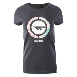 Damska Koszulka z krótkim rękawem HI-TEC LADY DEFI M000160003 – Szary - Koszulki i topy damskie - miniaturka - grafika 1