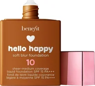Podkłady do twarzy - Benefit Benefit, Hello Happy Soft Blur, Matte Finish, Liquid Foundation, 10, Deep Warm, SPF 15, 30 ml For Women - miniaturka - grafika 1