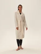 Bielizna nocna - Szlafrok damski Janiel - kremowy M - miniaturka - grafika 1