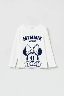 OVS longsleeve bawełniany niemowlęcy kolor biały - Bluzki dla niemowląt - miniaturka - grafika 1