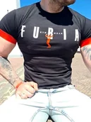 Koszulki męskie - Koszulka męska z czerwoną taśmą Furia - miniaturka - grafika 1