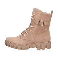 Botki damskie - Beżowe wyższe botki damskie zimowe na traperze, workery Vinceza 10762 - miniaturka - grafika 1