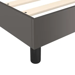Lumarko Łóżko kontynentalne, szare, 100x200 cm, obite sztuczną skórą - Łóżka - miniaturka - grafika 8