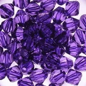 Półfabrykaty do biżuterii - Korale Akrylowe Diamentowe 8mm (30szt) Fioletowy - miniaturka - grafika 1