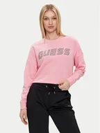 Bluzy damskie - Guess Bluza Skylar V4GQ07 K8802 Różowy Relaxed Fit - miniaturka - grafika 1