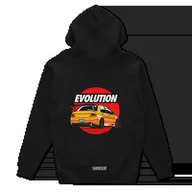 Odzież do sportów motorowych - Czarna bluza z kapturem Mitsubishi Lancer EVO IX-XXL - miniaturka - grafika 1