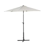 Parasole ogrodowe - Beliani Parasol ogrodowy - bezowy - o 267 cm - metalowy - VARESE - miniaturka - grafika 1