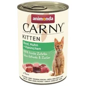 Mokra karma dla kotów - Animonda Carny Adult Wołowina + Indyk + Królik puszka 400g - miniaturka - grafika 1