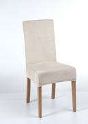 Pokrowiec elastyczny na krzesło, Welur, 2.0, jasny beż